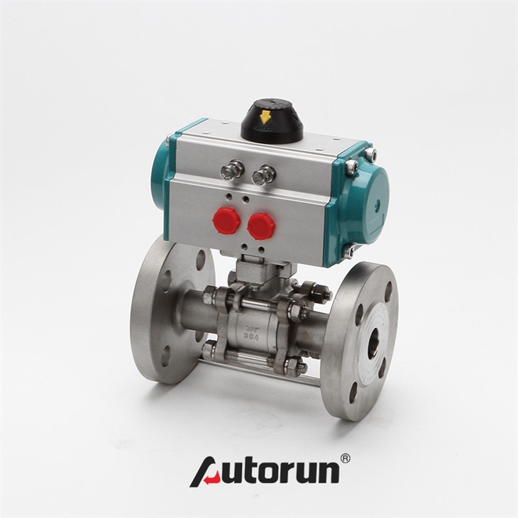 Válvula de bola de brida neumática